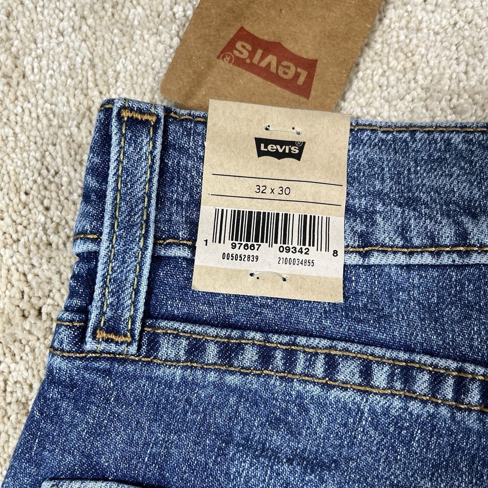 Levi's Men's 505 Jeans Regular Fit Stretch Denim Size 32x30 Medium Wash NWT - Picture 10 of 14